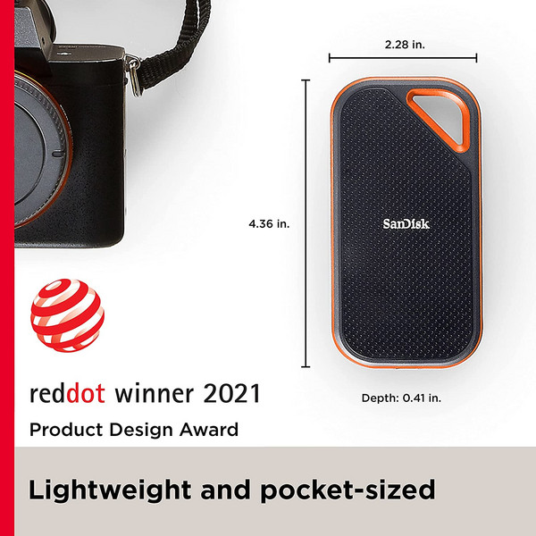 读写2000MB/秒，SanDisk 闪迪 Extreme Pro 至尊超极速 NVMe 移动固态硬盘4TB新低2295.82元（京东 3199元）