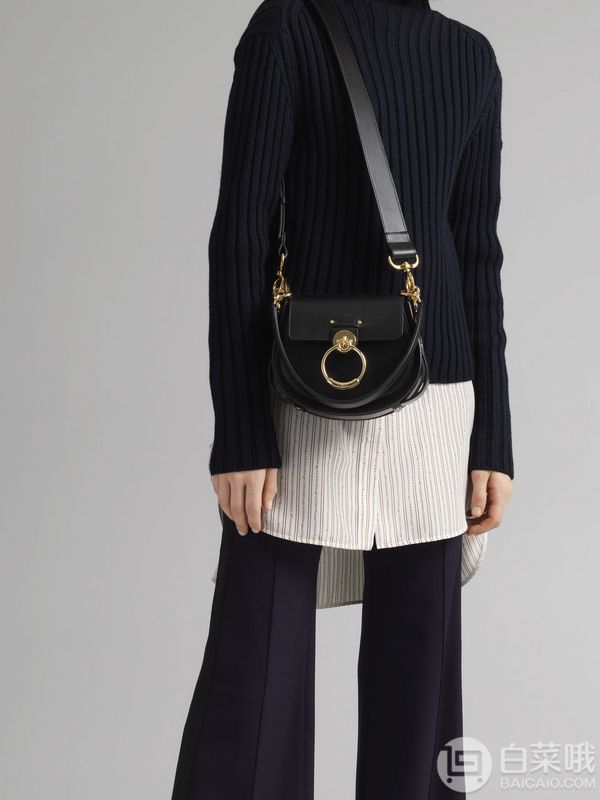 Chloé 蔻依 Tess 女士小号真皮拼接单肩包7184.66元（官网15700元）