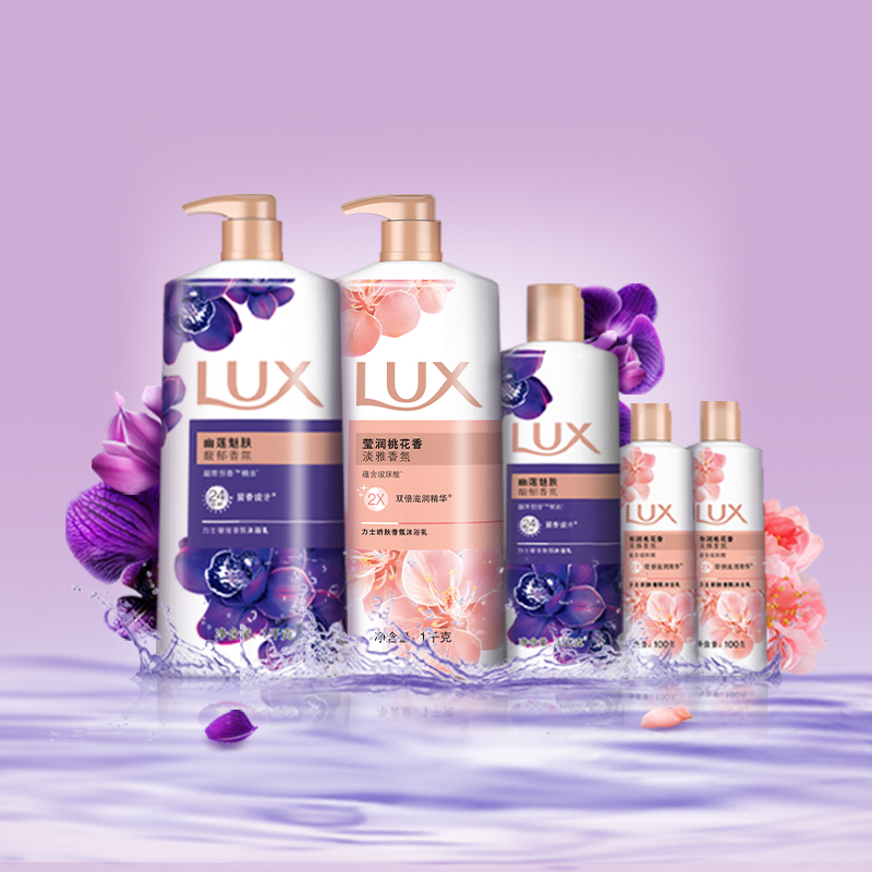 LUX 力士 持久留香精油香氛沐浴露（幽莲+桃花）2550g58.75元包邮（返20元卡后）