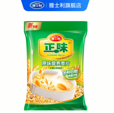 可以干吃的麦片，雅士利 正味原味燕谷物麦片 600g（20小包）17.9元包邮（需领券）