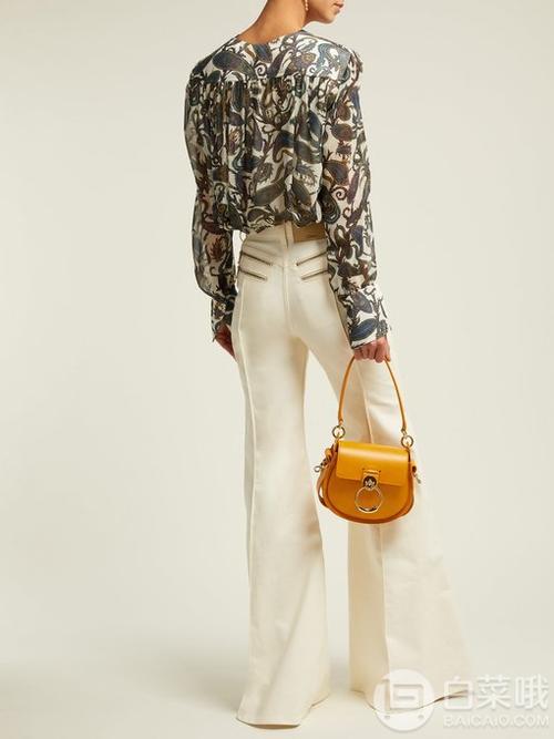 Chloé 蔻依 Tess 女士小号真皮拼接单肩包7184.66元（官网15700元）