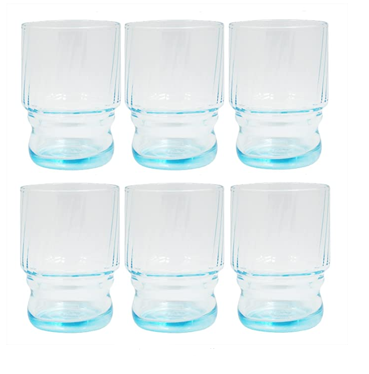 aderia 阿德利亚 BC-707 可叠放魔术螺纹透明玻璃杯 235ml*6个装118.65元