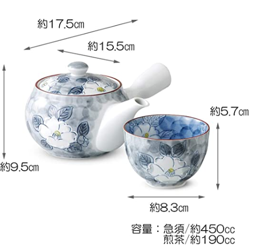 CtoC Japan 有田烧 一珍山茶花 日式茶壶茶具6件套装239.78元（可3件9折）