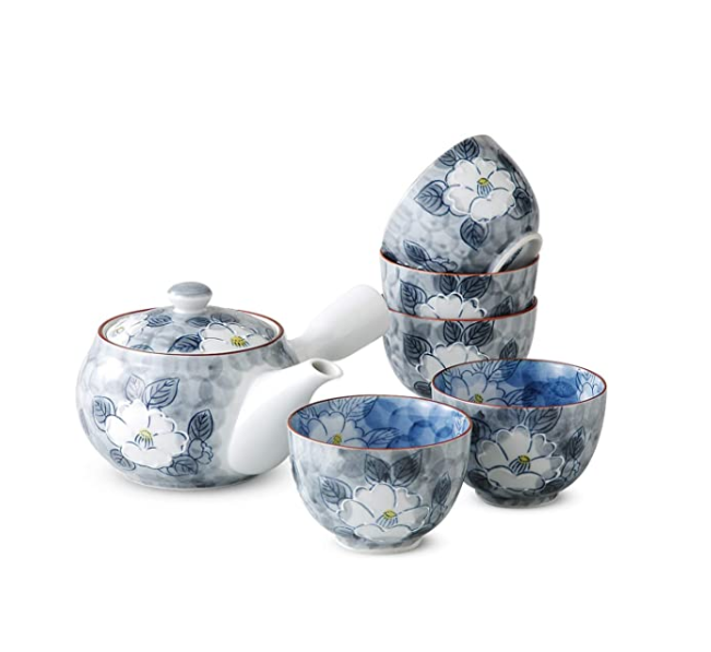 CtoC Japan 有田烧 一珍山茶花 日式茶壶茶具6件套装239.78元（可3件9折）