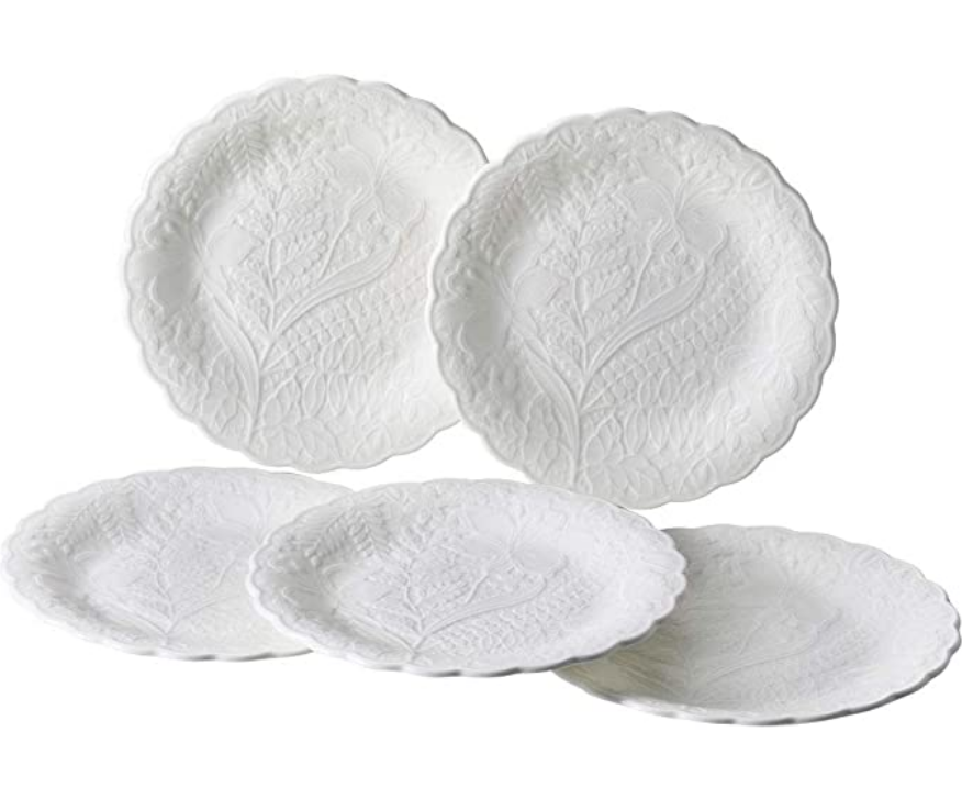 NARUMI 鸣海 Honiton Lace系列 蕾丝骨瓷餐盘组合 17cm*5个装  51952-23177187.9元