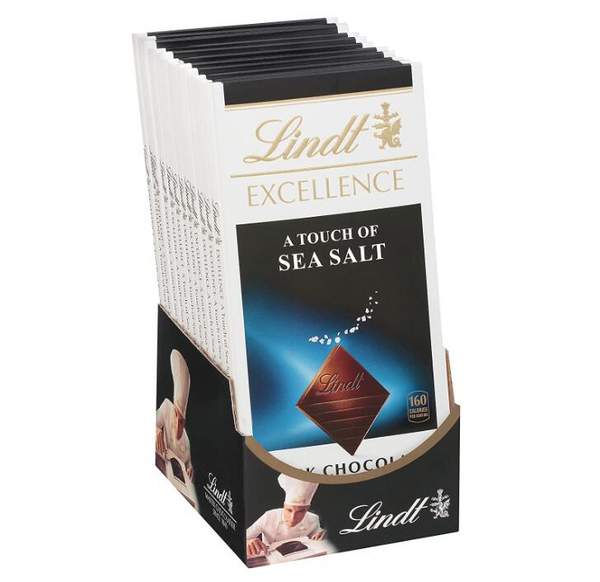 Lindt 瑞士莲 海盐特级黑巧克力100g*12排184元