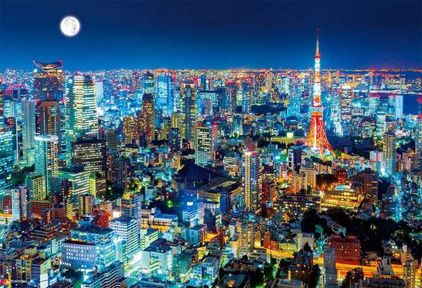 日本产，Beverly 东京夜景迷你拼图1000片（26×38cm）108元