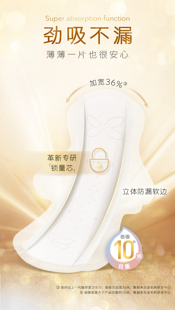 Kotex 高洁丝 奢透蝉翼极薄棉柔卫生巾 240mm*9片*6包49.9元包邮