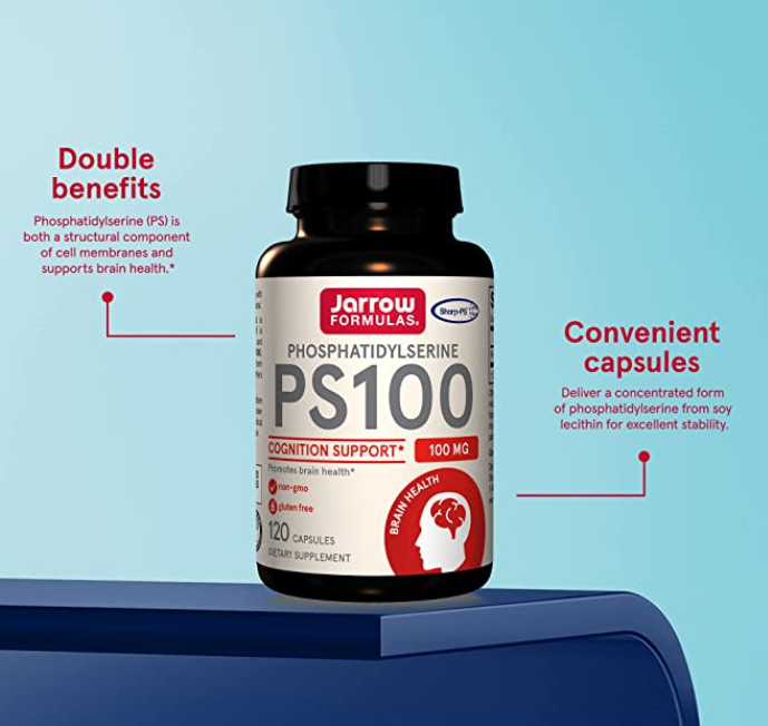 健脑益智，Jarrow Formulas 杰诺 PS100磷脂酰丝氨酸胶囊100mg*120粒178.92元