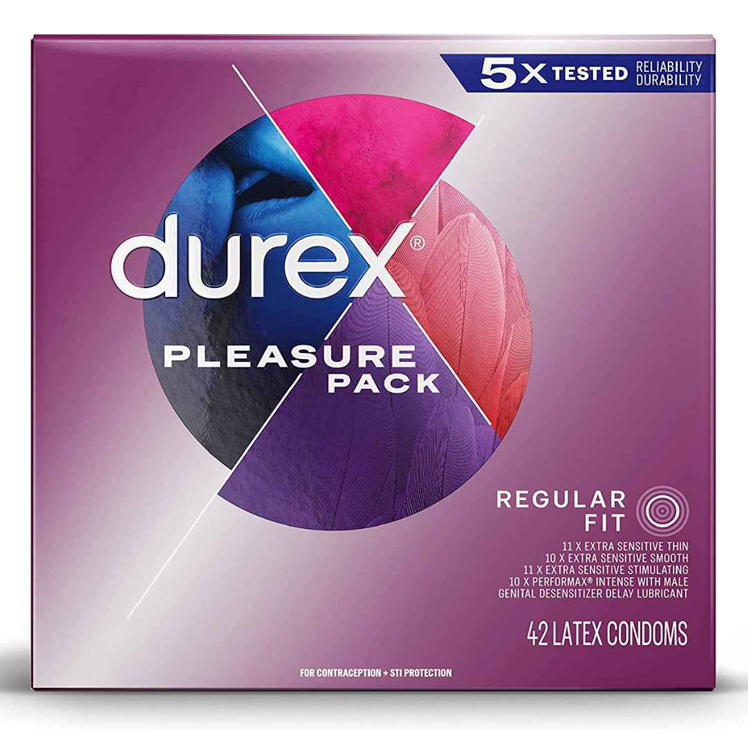 0税费！Durex 杜蕾斯 欢愉避孕套套装 42只装104元