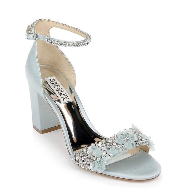 US5.5码，Badgley Mischka 巴吉利·米诗卡 女士Finesse 镶钻高跟凉鞋831.7元