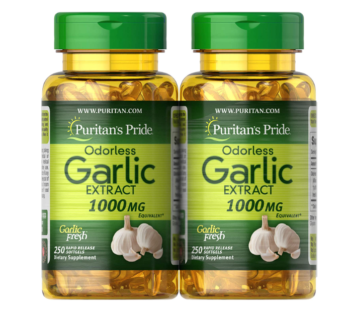 Puritan's Pride 普丽普莱 无味大蒜精软胶囊 1000mg*250粒*2瓶装新低95.26元