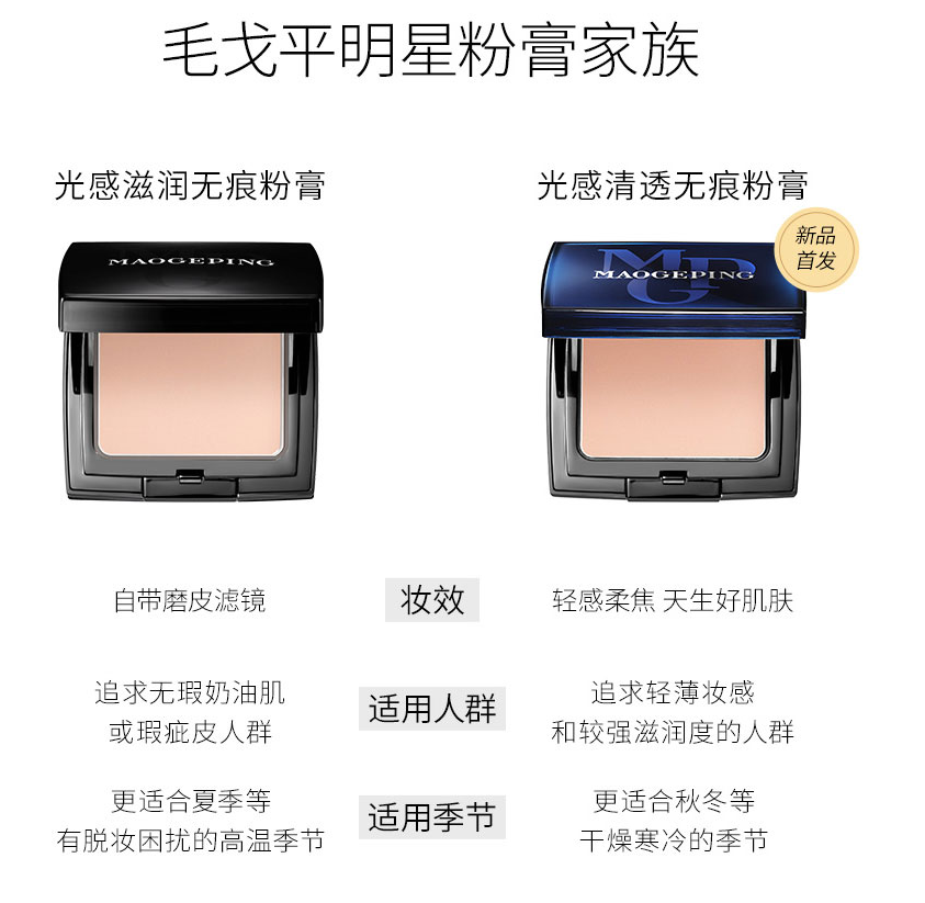 <span>白菜！</span>88VIP，MAOGEPING 毛戈平 光感滋润无痕粉膏 4.5g新低76.26元包邮（返10元猫超卡后）