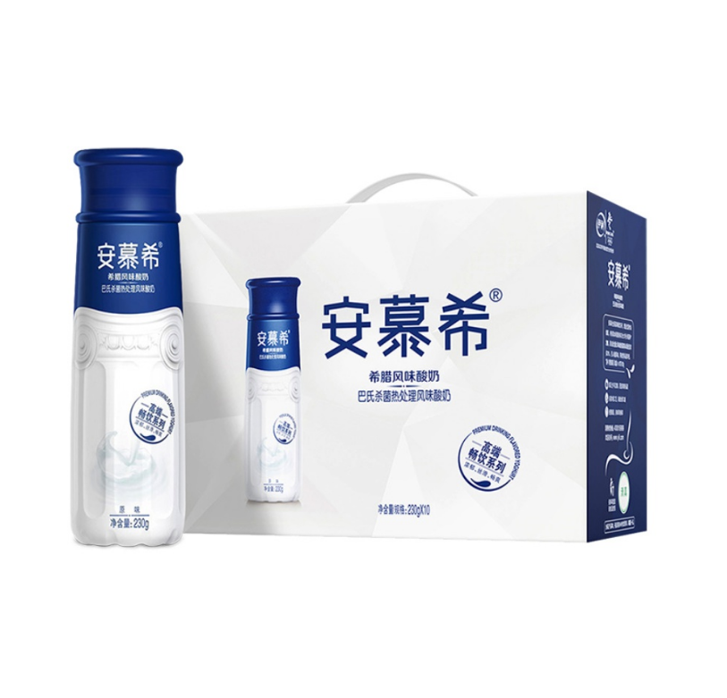 伊利 安慕希 高端畅饮型希腊风味酸奶 原味 230g*10瓶*2件89.9元包邮（拍2件）