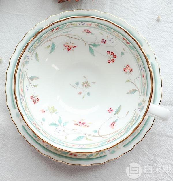 Noritake 则武 Hanasarasa花更纱 骨瓷杯碟套组 180ml*2组装 P58043A/4409327.65元（天猫旗舰店770元）