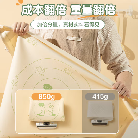 双枪 食品级硅胶擀面垫 50*70cm39元包邮（双重优惠）