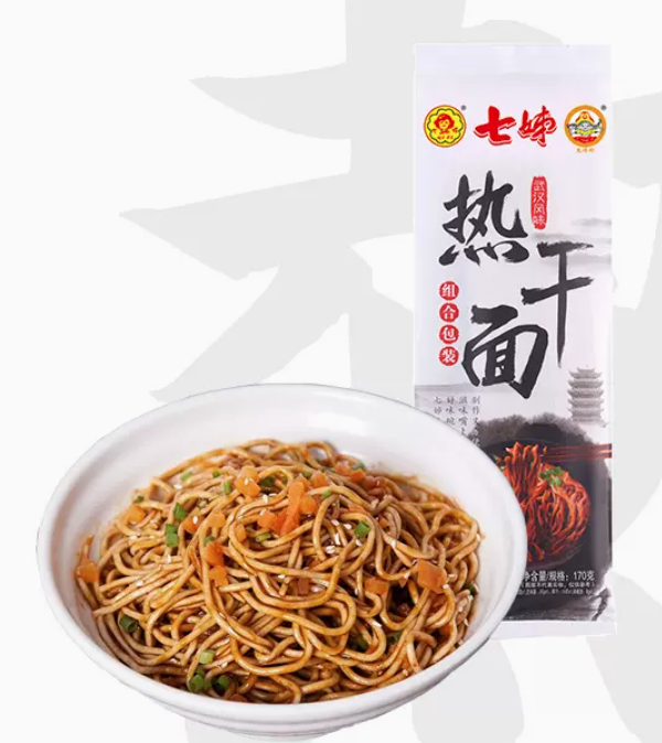 七姊 经典原味武汉热干面 170g*5袋 送拌面萝卜5包19.8元包邮（需领券）