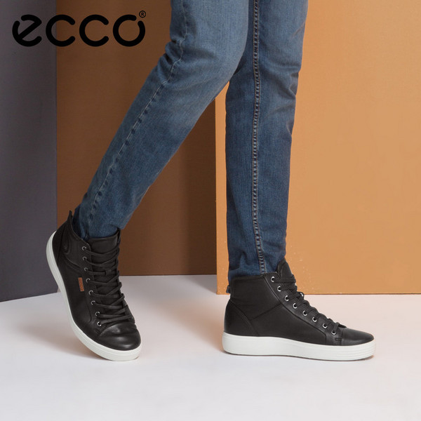 ECCO 爱步  Soft7 柔酷7号 男士真皮系带高帮板鞋 430024579.5元