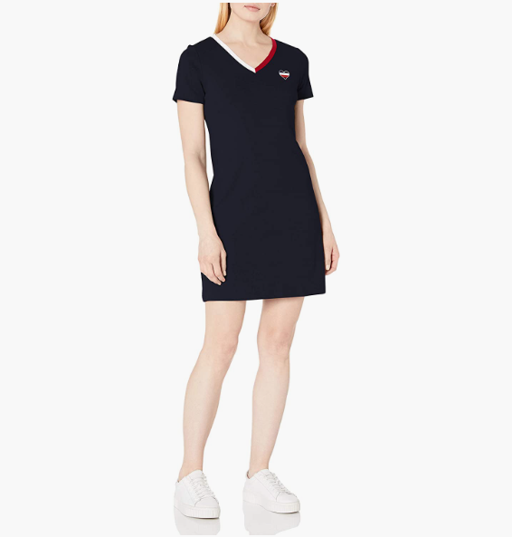 Tommy Hilfiger 汤米·希尔费格 女士短袖T恤式连衣裙 J1AD0597171.23元（Prime会员92折）