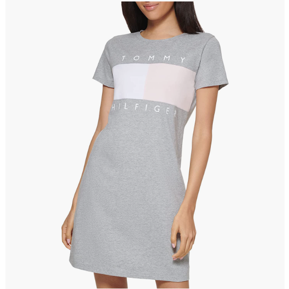Tommy Hilfiger 汤米·希尔费格 女士短袖T恤式连衣裙 J1AD0597171.23元（Prime会员92折）
