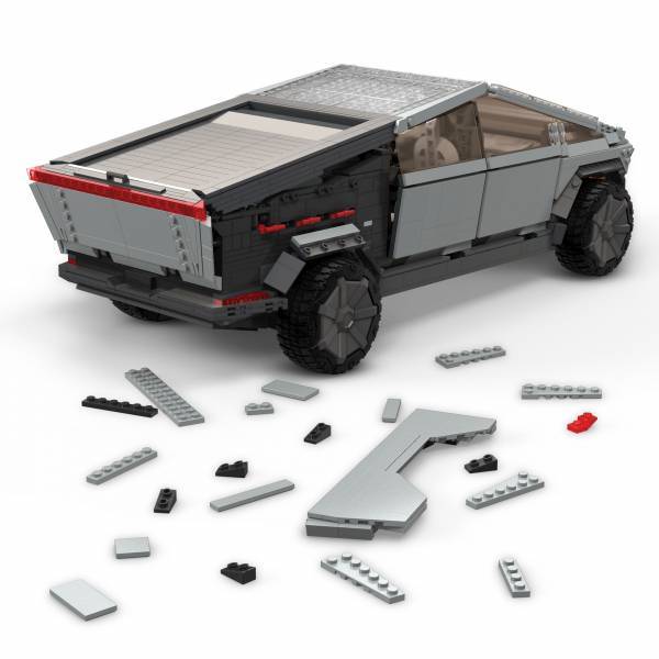 <span>3283个颗粒！</span>Mega 美高 Tesla Cybertruck 特斯拉纯电动皮卡积木套装GWW84新低938.24元
