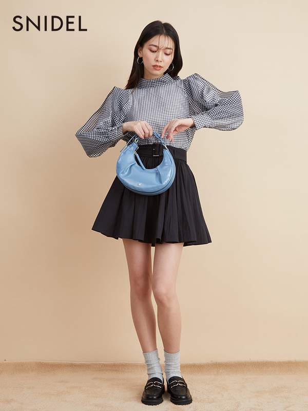 Snidel 女士玻璃纱后背大蝴蝶结长袖上衣 SWFB224156378.65元（天猫折后710元）
