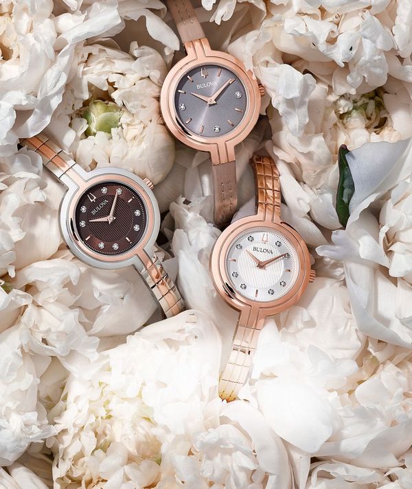 <span>降314元白菜！</span>Bulova 宝路华 Rhapsody系列 98P194 女士镶钻手镯式腕表新低399.72元
