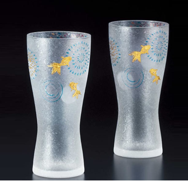Aderia 高级金鱼焰火系列 古典酒器玻璃啤酒杯 310ml*2个新低138.92元