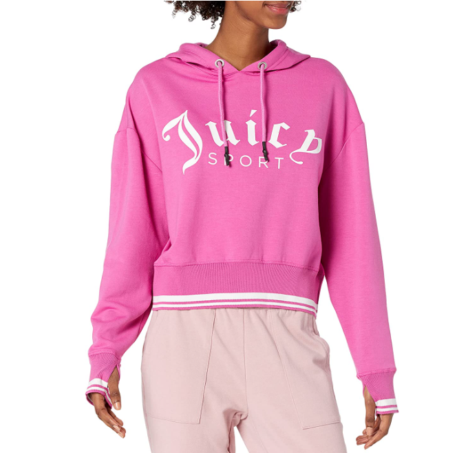 Juicy Couture 橘滋 女士短款连帽卫衣170元
