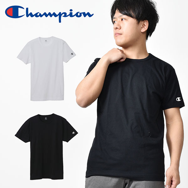 日版 Champion 冠军牌 男士竹节棉抗菌防臭短袖T恤 2件装 CM1-T70191.38元（49.85元/件）