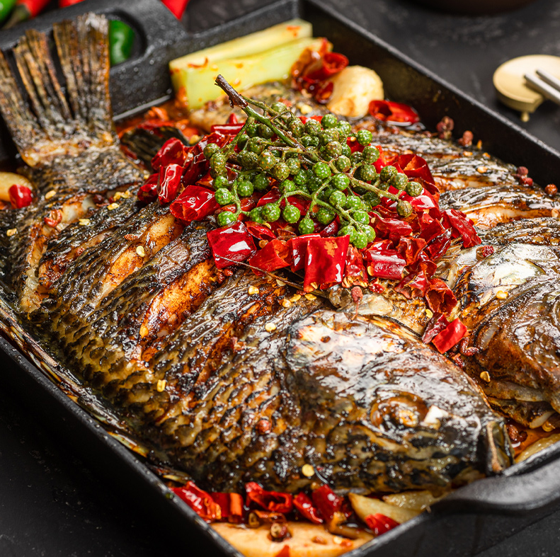 GUO LIAN 国联水产 加热即食香辣风味烤鱼 1KG*3件新低93元包邮（合31元/件）