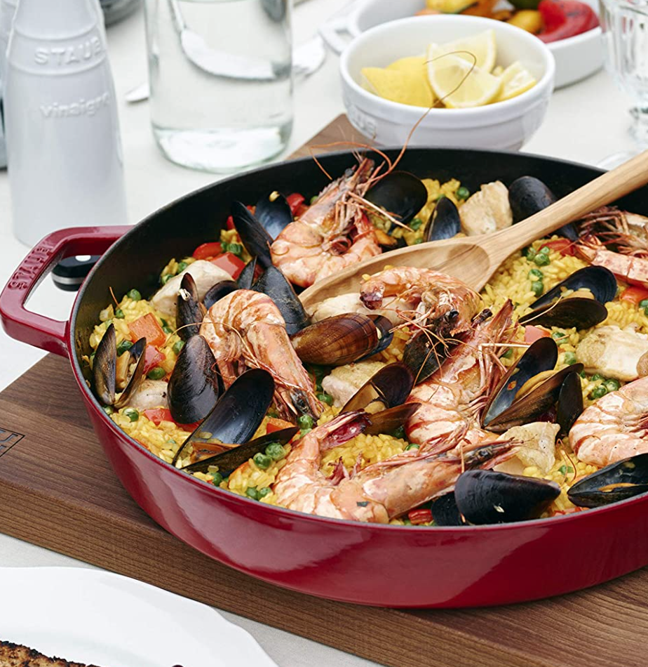 法国国宝级 Staub 珐宝 20cm 圆形铸铁平底锅499元