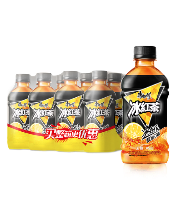康师傅 无糖冰红茶 330mL*12瓶19.9元包邮（需领券）