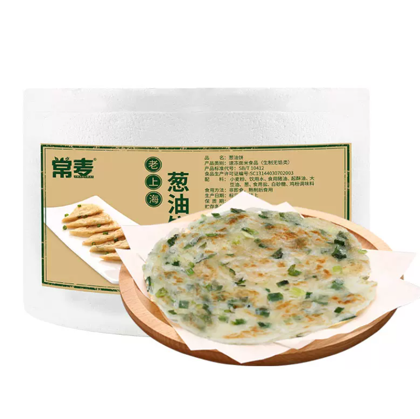 常麦 正宗老上海风味葱油饼 家庭装60g*30片新低16.9元包邮（需领券）