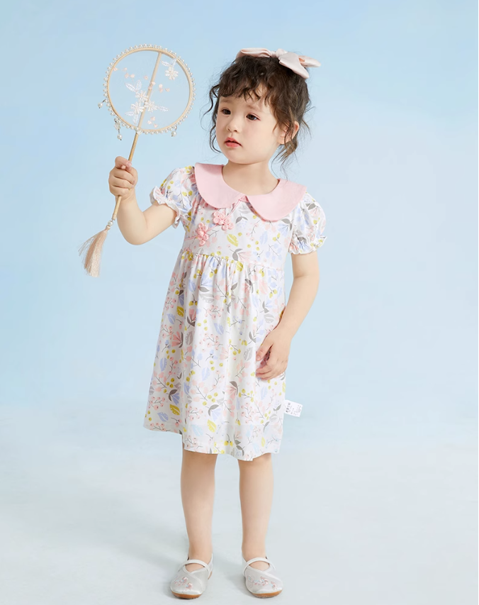 Jellybaby 杰里贝比 2023夏款女童纯棉碎花连衣裙（73~130码）多款69.9元包邮（需领券）