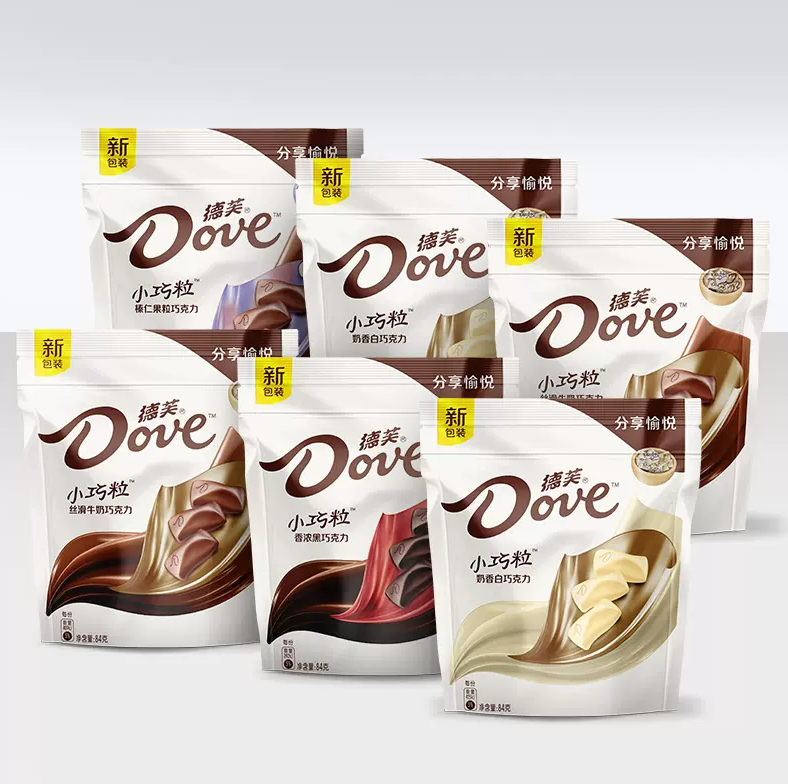 Dove 德芙 小巧粒巧克力 84g*6袋50元包邮（拍6件）