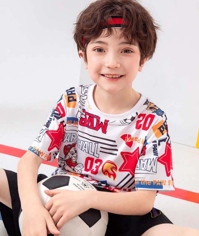 PAW PATROL 汪汪队立大功 男童印花短袖T恤 105~140cm码 多色29.9元包邮（需领券）