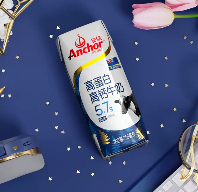 Anchor 安佳 高蛋白高钙牛奶 250ml*15支59元包邮（双重优惠）