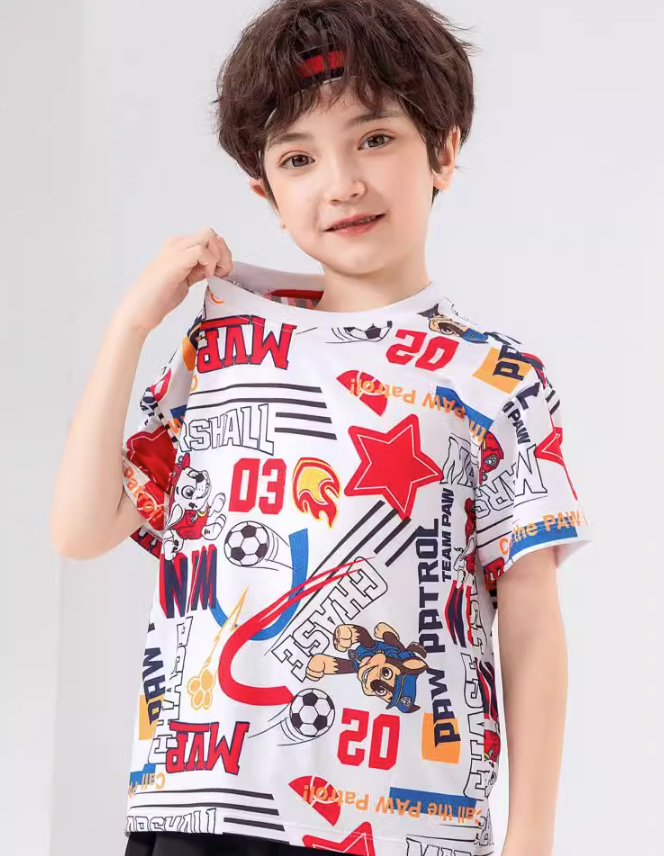 PAW PATROL 汪汪队立大功 男童印花短袖T恤 105~140cm码 多色29.9元包邮（需领券）