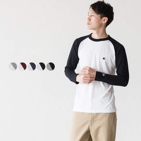 日版 Champion 冠军牌 C3-P402 男士纯棉长袖T恤105.18元起（可3件9折）