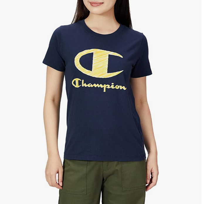 Champion 冠军 女士大C字母纯棉短袖T恤 CW-S306新低99.51元（可2件85折）