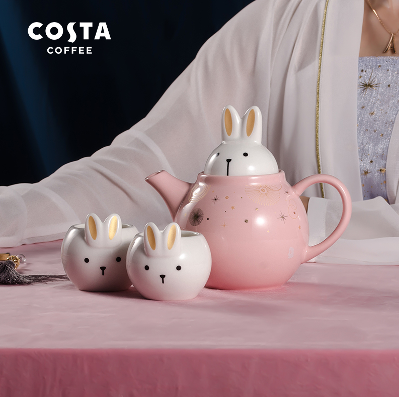 COSTA 咖世家 星空玉兔陶瓷茶具套装（一壶二杯）新低99元包邮（需领券）