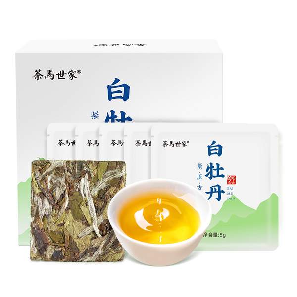 茶马世家 福鼎高山白牡丹2018年老白茶饼干茶 50g*3盒装99.28元包邮（33.09元/盒）