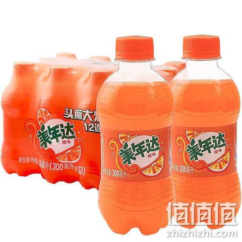 美年達可樂 mirinda 橙味汽水 碳酸飲料整箱 300ml*12瓶 (新老包裝