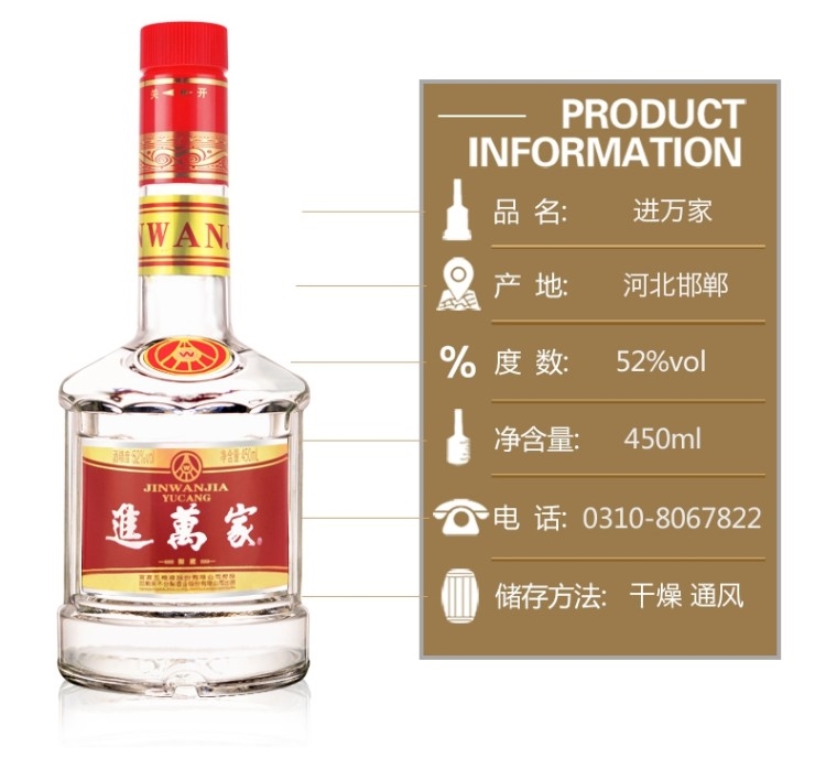 五粮液 进万家 纯粮白酒 52度 450ml*2瓶 图4