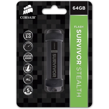 CORSAIR 海盗船 Survivor Stealth CMFSS3B 64GB USB 3.0 U盘 图2