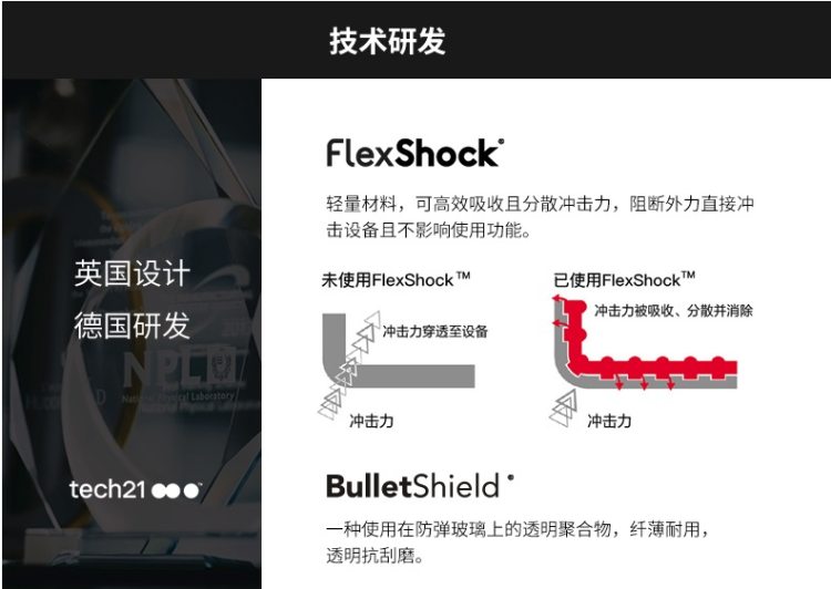 苹果认证品牌 Tech21 高端款 iPhone X 全包防摔软手机壳 3米防摔 可无线充电 图4