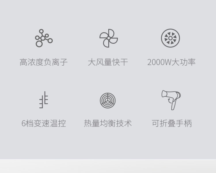 飞科 大功率静音吹风机 图5