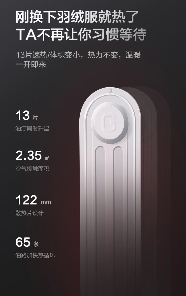 ​格力 NDY18-X6121 13片电热油汀取暖器 2100W 图5
