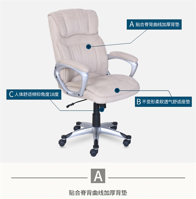 美国 舒达 Serta 托雷斯 办公电脑椅 SGS认证气压棒+防爆底盘 图1